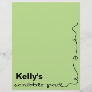 Personalisiert Green Scribble Pad
