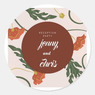 Personalisiert Greenery Eucalyptus Wedding Sticker
