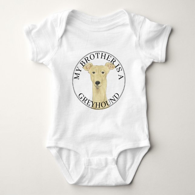 Personalisiert Greyhound Baby Strampler (Vorderseite)