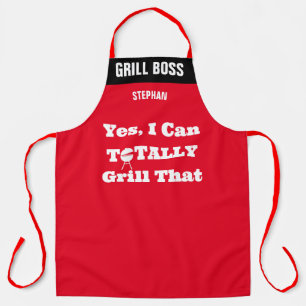 Personalisiert Grill Koch Schürze, Cooler Roter Ko Schürze