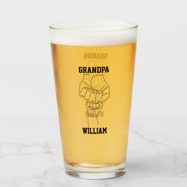 Personalisiert Großvater Großvater Glas (Vorne (Gefüllt))
