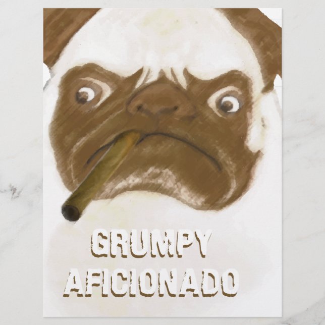 Personalisiert Grumpy AFICIONADO Puggy Cigar (Vorderseite)