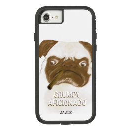 Personalisiert Grumpy AFICIONADO Puggy Cigar Case-Mate iPhone Hülle