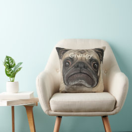 Personalisiert Grumpy Puggy Kissen