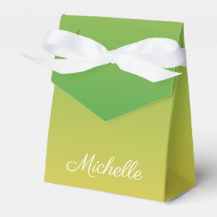 Personalisiert-grün und gelb-grün geschenkschachtel