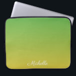 Personalisiert-grün und gelb-grün laptopschutzhülle<br><div class="desc">Personalisiert-grün und gelb-grün</div>