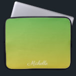 Personalisiert-grün und gelb-grün laptopschutzhülle<br><div class="desc">Personalisiert-grün und gelb-grün</div>