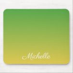 Personalisiert-grün und gelb-grün mousepad<br><div class="desc">Personalisiert-grün und gelb-grün</div>