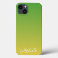 Personalisiert-grün und gelb-ombre Case-Mate iPho