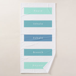 Personalisiert grüne blaue Pause Atmen Badehandtuch