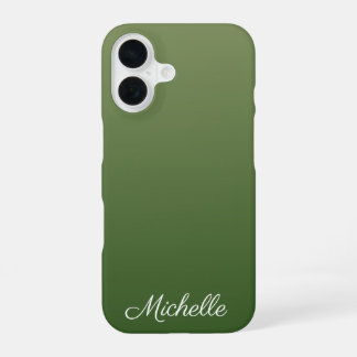 Personalisiert-grüner Ober iPhone 16 Hülle