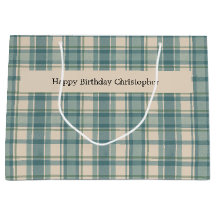 Personalisiert-grünes blaues Beige Karierter Gebur