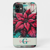 Personalisiert Grungy Poinsettia Floral Graffiti
