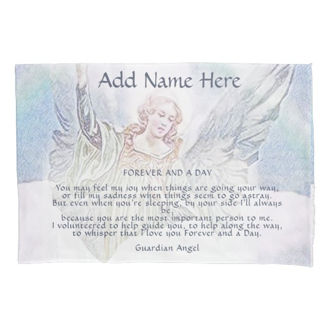 Personalisiert Guardian Angel Blanket Kissenbezug (Vorderseite)