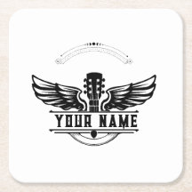 Personalisiert Guitar Player Gift Untersetzer