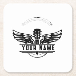 Personalisiert Guitar Player Gift Untersetzer