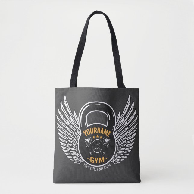 Personalisiert GYM Fitness Trainer Kettlebell Tasche (Vorderseite)
