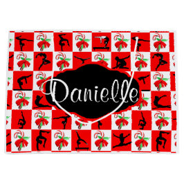 PERSONALISIERT GYMNAST CHRISTMAS CANDY CANE GIFT B GROßE GESCHENKTÜTE