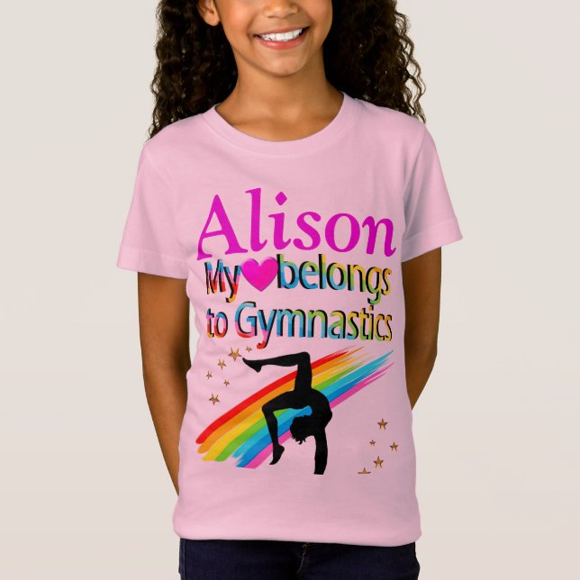 PERSONALISIERT GYMNASTICS GIRL T SHIRT (Vorderseite)