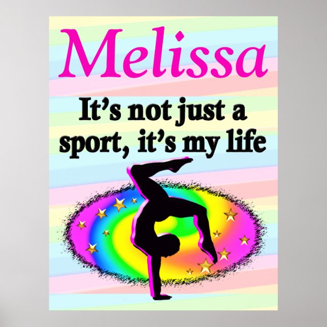 PERSONALISIERT GYMNASTICS LIFE POSTER (Vorne)