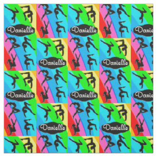 PERSONALISIERT GYMNASTIK CHAMPION RAINBOW FABRIK STOFF