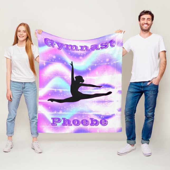 Personalisiert Gymnastik Fleece Blanket für Mädche (Beispiel)