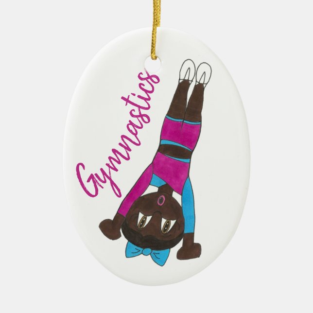 Personalisiert Gymnastik Gymnastik Gymnastik Gymna Keramikornament (Vorne)