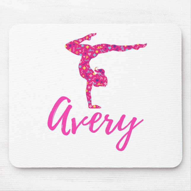 Personalisiert Gymnastik Gymnastik Name Sehr Mousepad (Vorne)