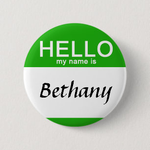 Personalisiert Hallo, ich heiße Individuelle Name Button