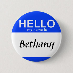 Personalisiert Hallo Mein Name ist Individuelle Na Button