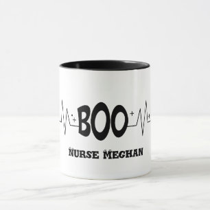 Personalisiert Halloween Boo EKG Tasse