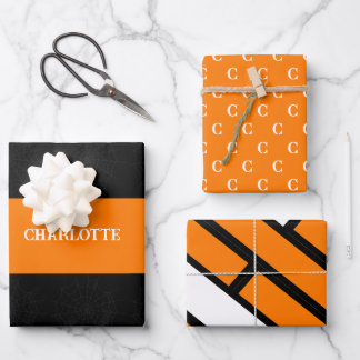 Personalisiert Halloween Geschenkpapier Set