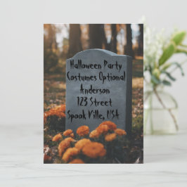 Personalisiert Halloween Gravestone Einladung
