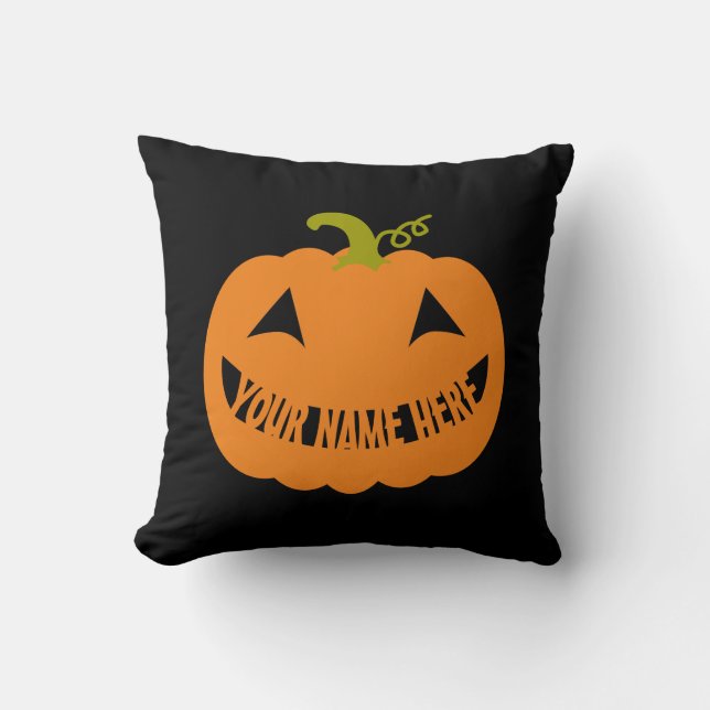 Personalisiert Halloween Pumpkin Kissen (Vorderseite)