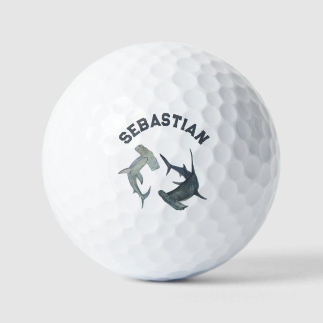 Personalisiert Hammerhead Shark Golf Ball | Custom (Vorderseite)