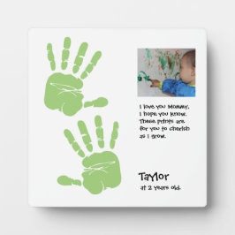 Personalisiert, Handdruck, Foto für Kinder, Name - Fotoplatte