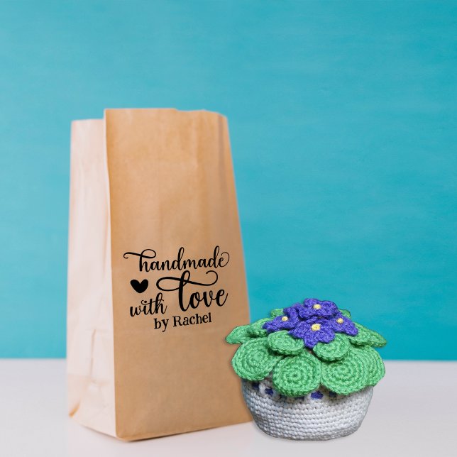 Personalisiert Handgefertigt mit Liebe Gummistempel (Von Creator hochgeladen)