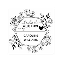Personalisiert "Handmade with Liebe by" Botanisch