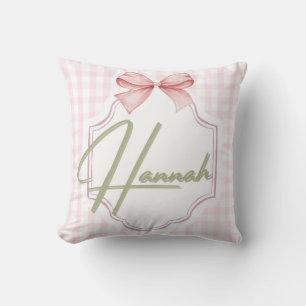 Personalisiert Hannah Baby Girl Kinderzimmer Bow&G Kissen