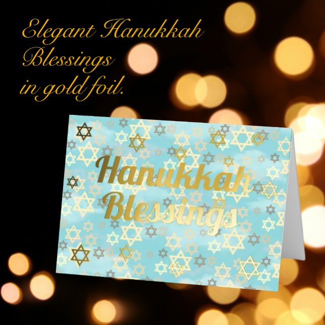 Personalisiert Hanukkah Elegante Moderne Kunst, Di (Scroll down to see just how beautiful and elegant this foil lettering is)