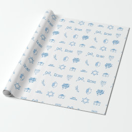 Personalisiert Hanukkah Preppy Sweet Geschenkpapier