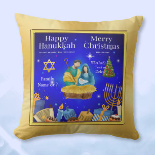 Personalisiert, Hanukkah Weihnachtsdekor, Kissen