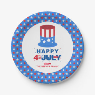 Personalisiert Happy Amerikanische Unabhängigkeits Pappteller