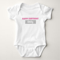 PERSONALISIERT HAPPY BIRTHDAY Baby Bodysuit