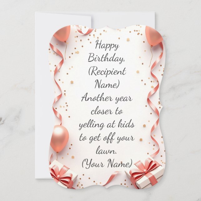 Personalisiert Happy Birthday Card - Individuelle  Karte (Vorderseite)