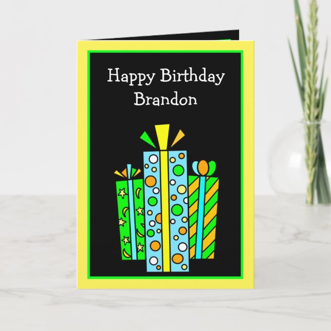 Personalisiert Happy Birthday Card Karte (Vorderseite)