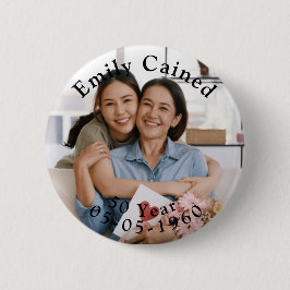 Personalisiert Happy Birthday Celebration Geschenk Button