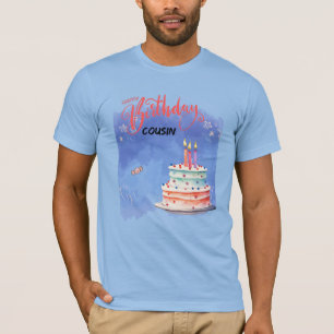 Personalisiert Happy Birthday Cousin T-Shirt