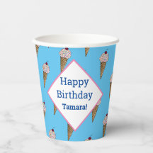 Personalisiert Happy Birthday Cups - Van Ice Cream