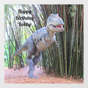 Personalisiert Happy Birthday Dinosaur Fensterhebe Fensteraufkleber